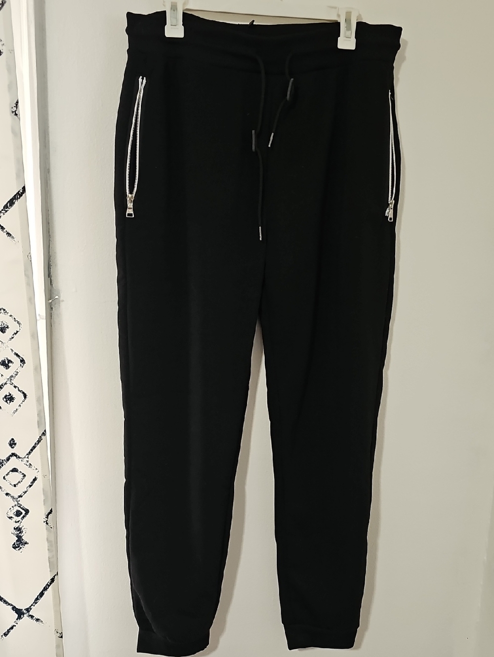Galaxy by Harvic Men’s Jogger Sweatpants XXL Black Zipper Pocket Athletic NWT
